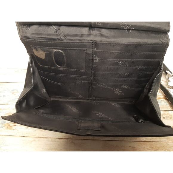 Fossil Black Leather Travel Crossbody Purse Handbag - Picture 9 of 16